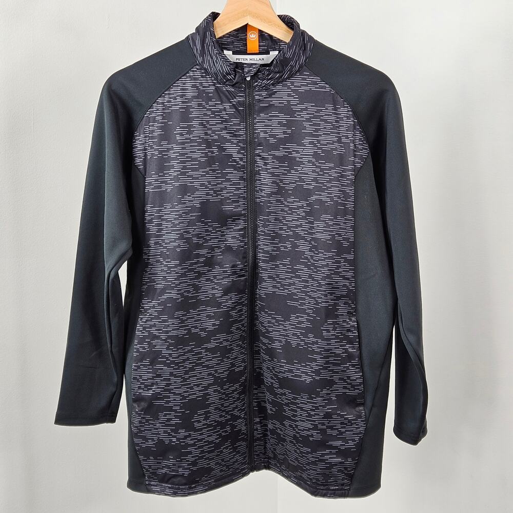 Peter Millar Youth Performance Golf Merge Elite‎ Black Zip-Up Jacket | XL
